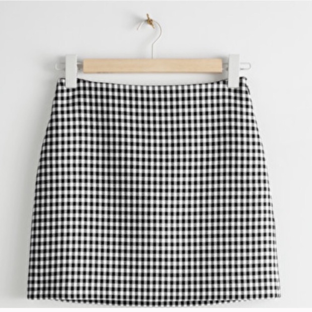 & Other Stories Gingham Mini Skirt
